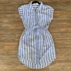 Japna - cotton striped shirt dress with pockets